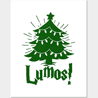 Christmas Lumos Pine Tree Posters and Art